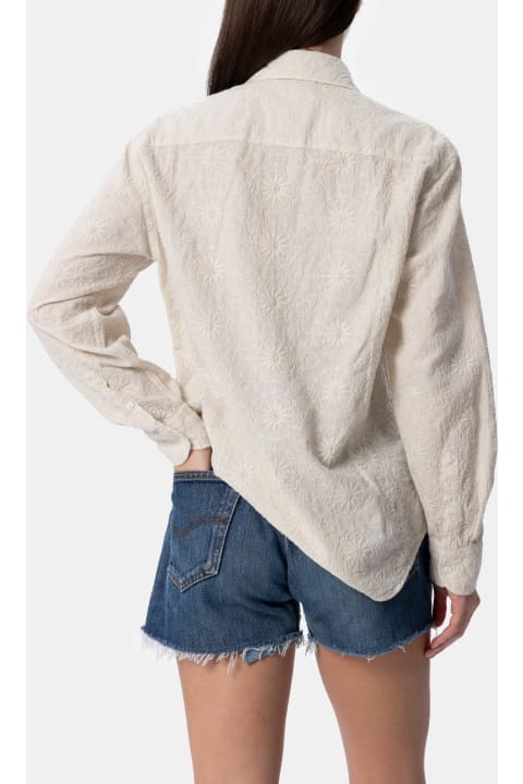 Homeware MC2 Saint Barth Woman Classic Sangallo Cotton Shirt Meredith