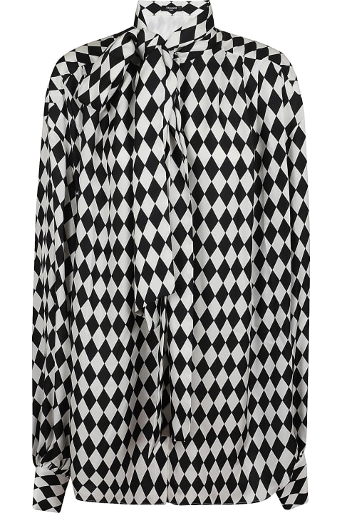 Balmain for Women Balmain Geometric Patterned Satin Shirt