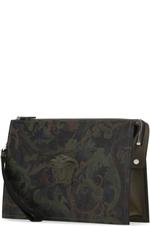 Fashion for Men Versace Printed Leather Clutch