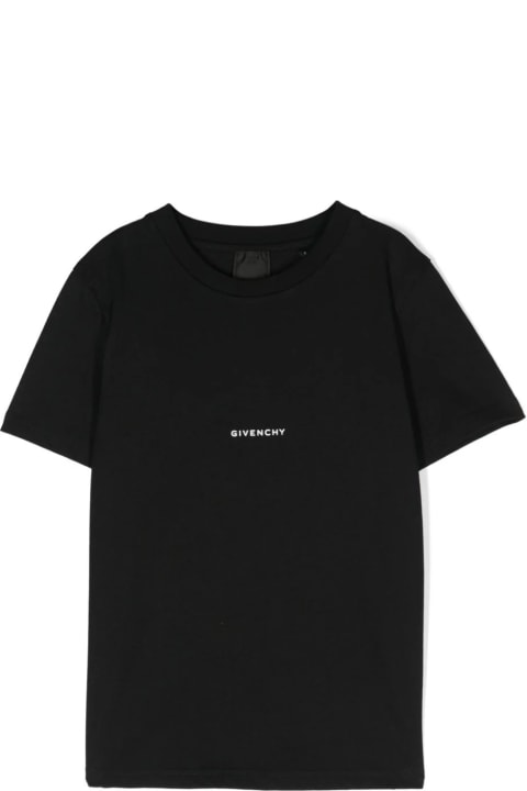 Givenchyのボーイズ Givenchy Black T-shirt With 4g Givenchy Micro Logo