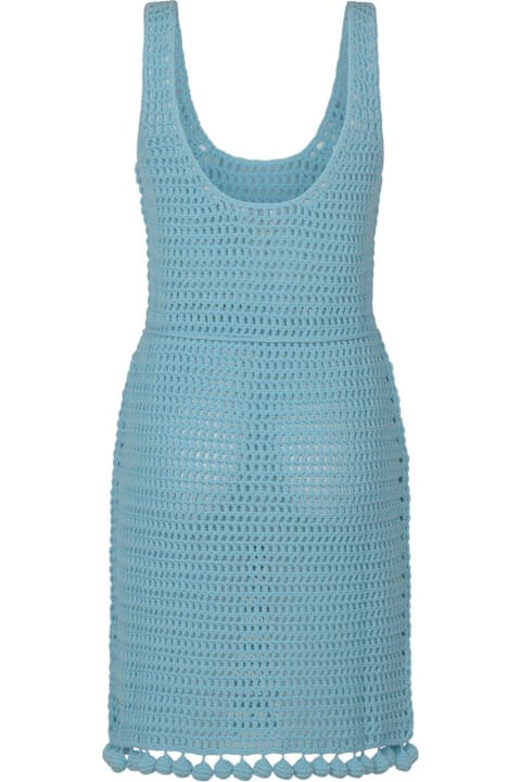 Sale for Women Burberry Crochet-knit Belted-waist Sleeveless Dress