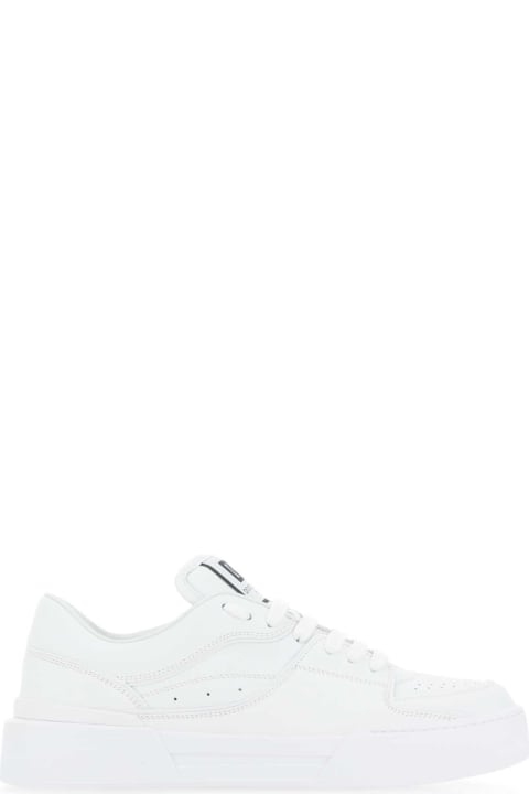 Dolce & Gabbana Shoes for Men Dolce & Gabbana White Leather New Roma Sneakers