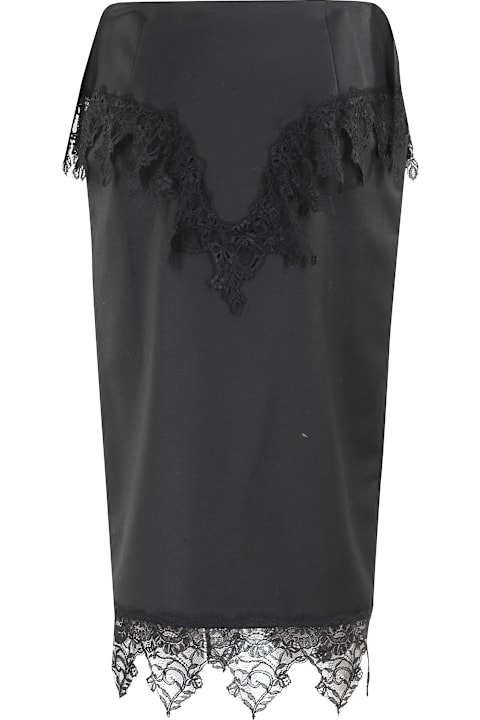 Blumarine Men Blumarine Twill Skirt W Lace