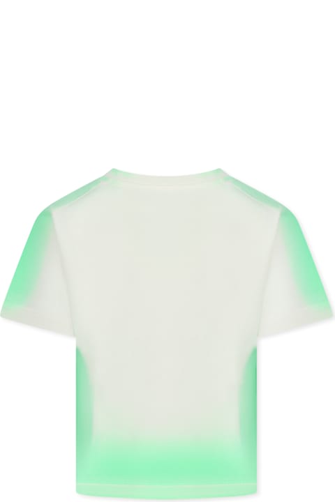 Homeware MSGM Green T-shirt For Girl With Logo