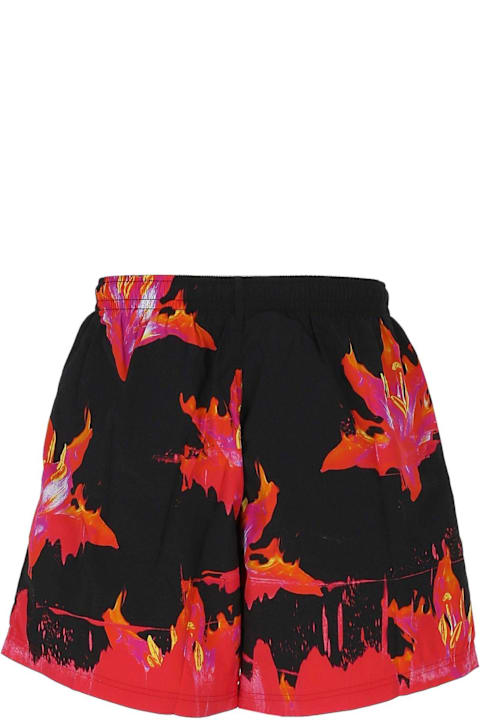 Alexander McQueen Pants for Men Alexander McQueen Gaphic Printed Swim Shorts