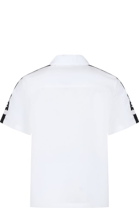 ボーイズ Givenchyのシャツ Givenchy White Shirt For Boy With Logo