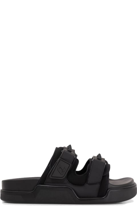 Shoes Sale for Men Christian Louboutin Leather Velcro Sandals