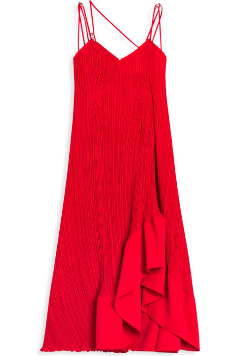Dresses for Women Lanvin Long Pleated Strapped Dress