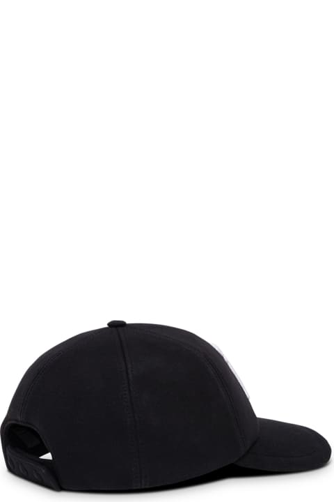 Burberry Man's Black Cotton Hat With Logo