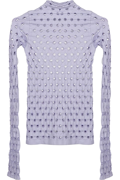 Perforated Turtleneck