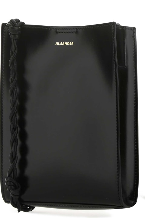Jil Sander Shoulder Bags for Women Jil Sander Black Leather Small Tangle Shoulder Bag