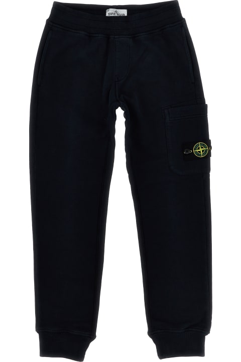 Stone Island Junior ملابس تحتية لـ أولاد Stone Island Junior Logo Patch Joggers