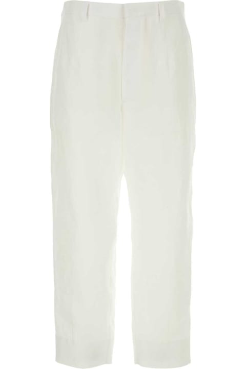 メンズ新着アイテム Prada White Linen Pant