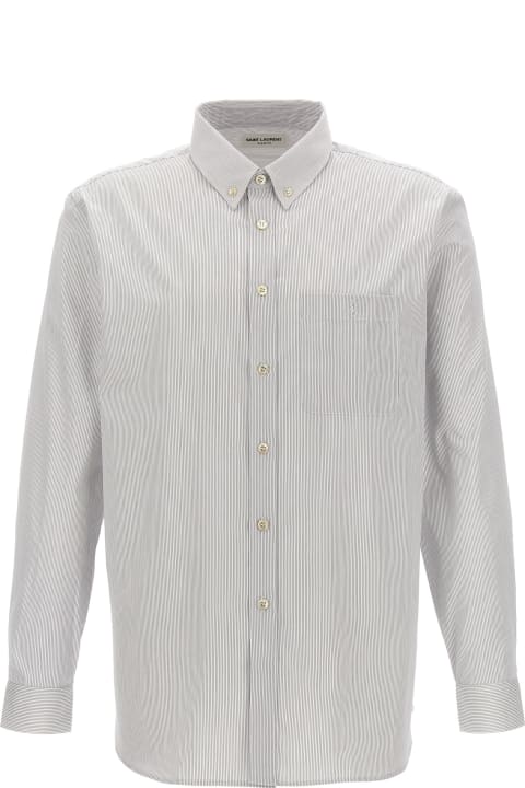 Saint Laurent Sale for Men Saint Laurent Striped Cotton Shirt