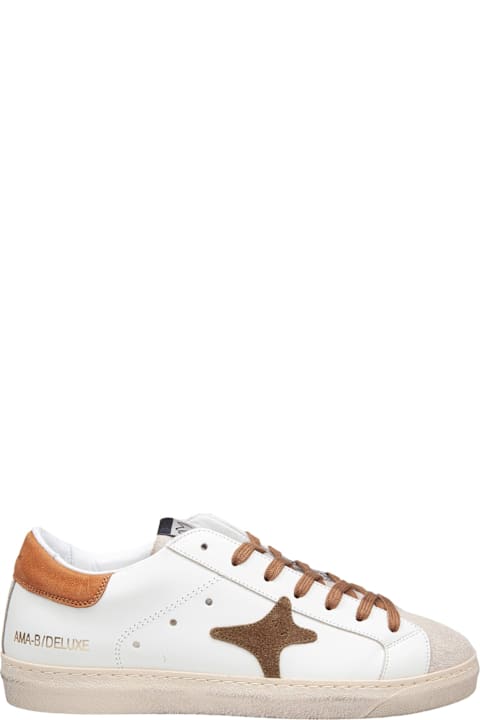 AMA-BRAND for Women AMA-BRAND Leather Sneakers White And Cognac Color