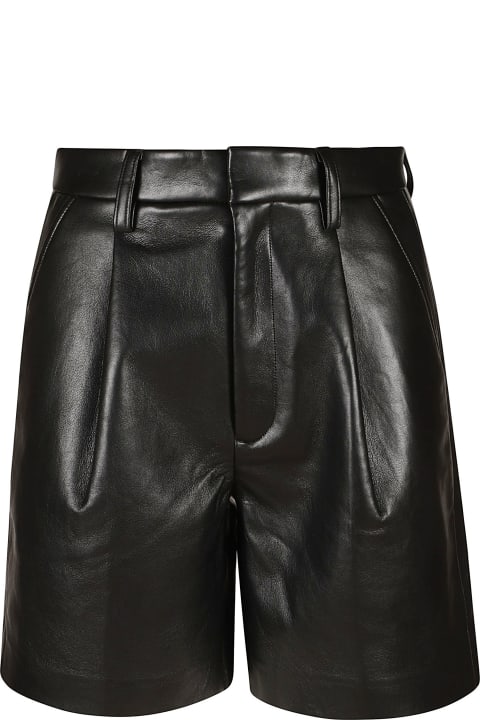 Pants & Shorts for Women Anine Bing Classic Shiny Leather Shorts