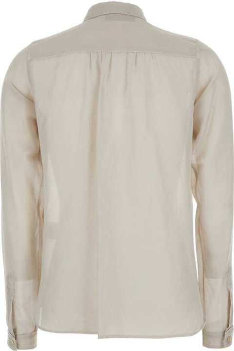 Jucca Clothing for Women Jucca Beige Shirt With Classic Collar And Button Closure In Cotton And Silk Blend Woman