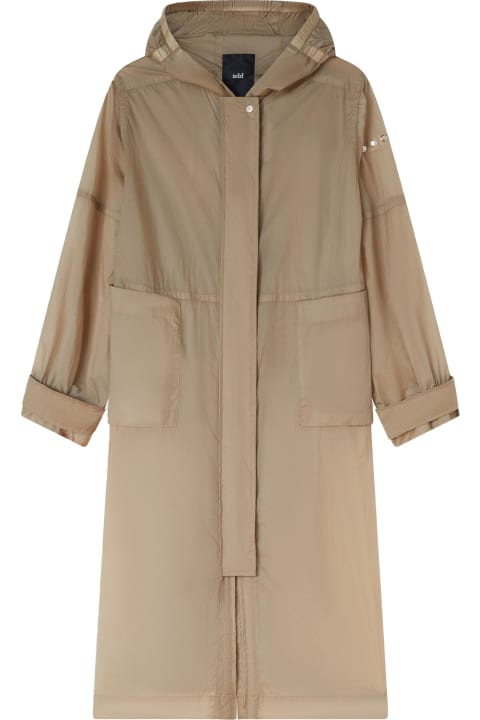 Add Clothing for Women Add Long Beige Parka With Hood