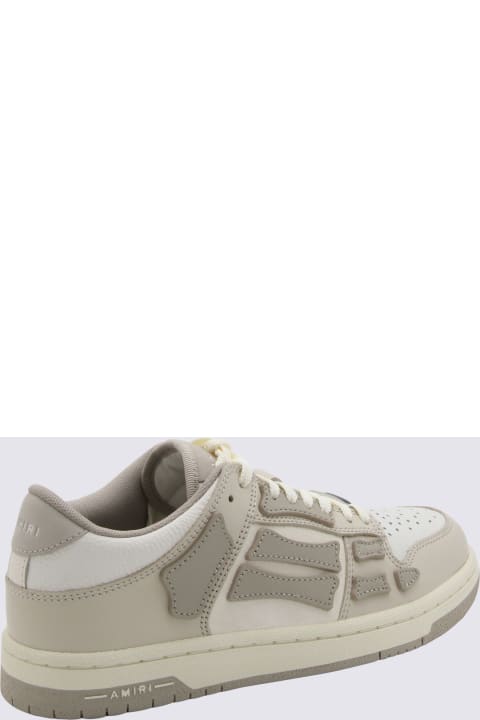 Shoes for Women AMIRI White And Grey Leather Sneakers