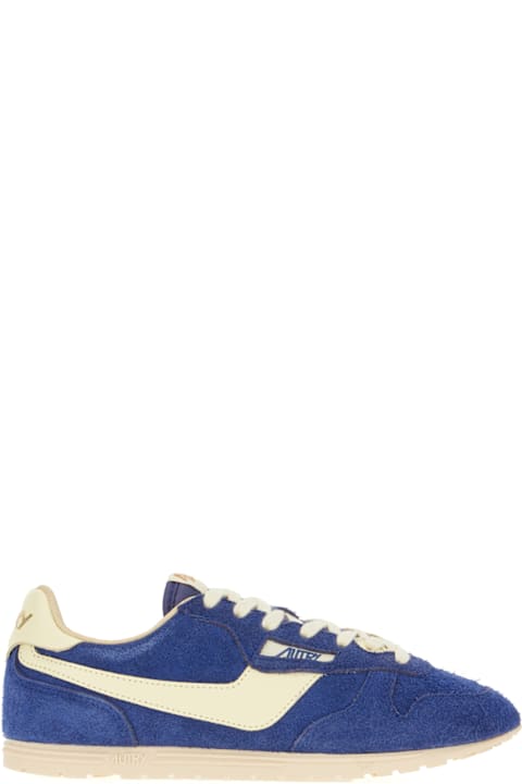 Autry Shoes for Women Autry Blue Suede Windspin Sneakers