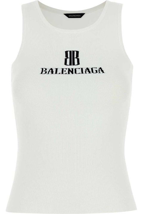 Tシャツ・カットソー BALENCIAGA Ribbed viscose blend tank top Balenciaga Ribbed Viscose Blend Tank Top | italist