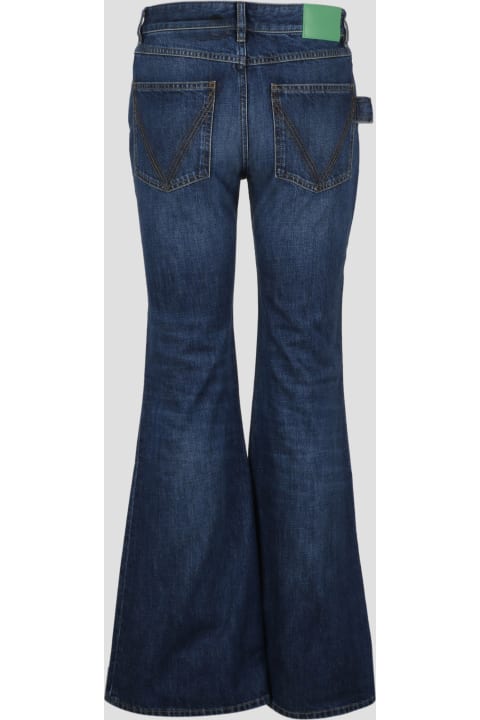 Medium Washed Mid Flared Denim Jeans