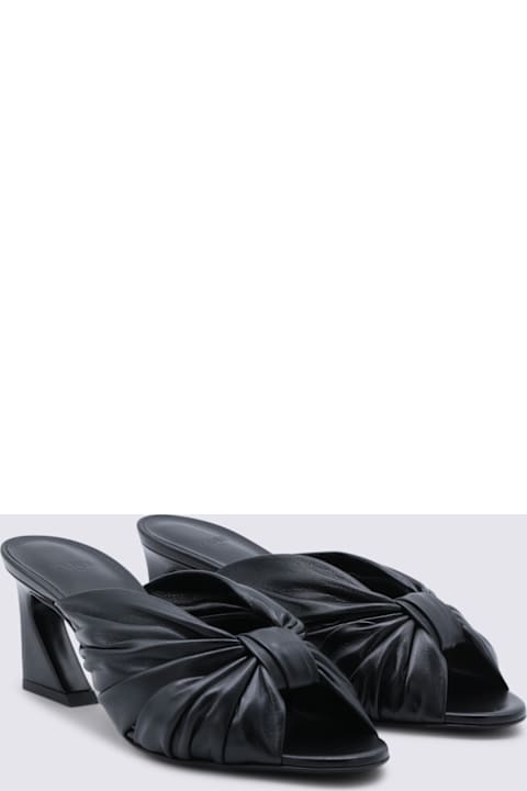 Fendi Black Leather Sandals