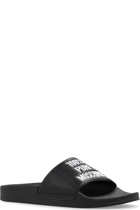 Moschino Sandals for Women Moschino Logo-embossed Slides