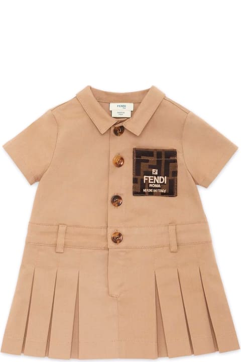Fendi Dresses for Baby Girls Fendi Fendi Kids Dresses Beige