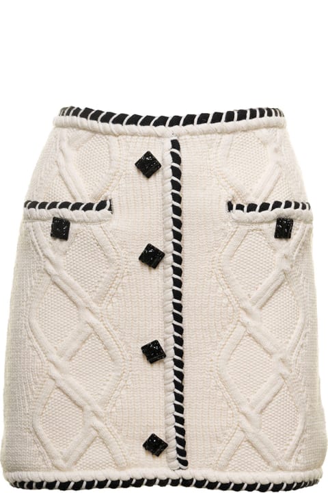 Cable Knit Mini Skirt
