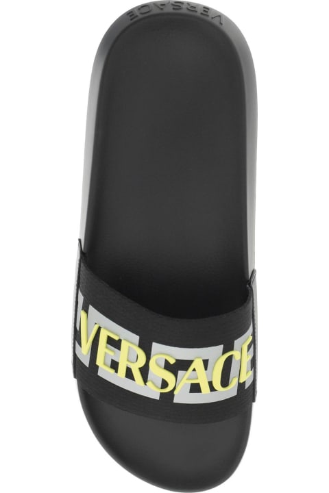Other Shoes for Men Versace Logo Detail Rubber Slides