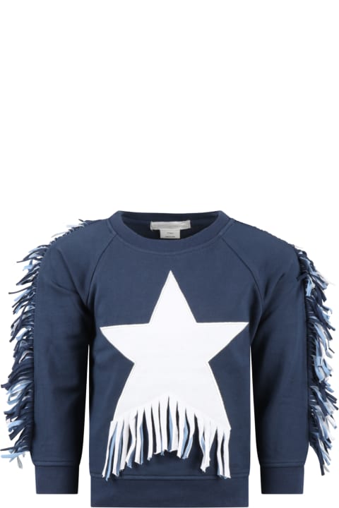 Stella McCartney Kids Sweaters & Sweatshirts for Boys Stella McCartney Kids Blue Sweatshirt For Girl With Star