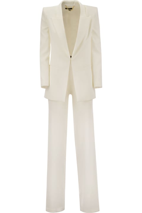 ウィメンズ スーツ Elisabetta Franchi Elegant White Suit