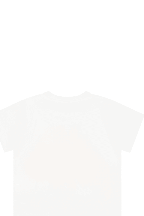 ベビーガールズ Stella McCartneyのTシャツ＆ポロシャツ Stella McCartney White T-shirt For Baby Girl With Sun