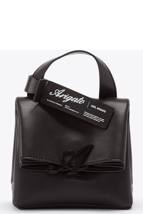 Market Bag Black eco-leather small bag - Market bag