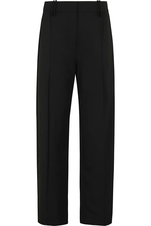 Ganni Pants & Shorts for Women Ganni Light Twill Suiting Relaxed Pleated Pants