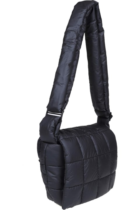 Collective Messenger Vee Bag With Quilted Fabric