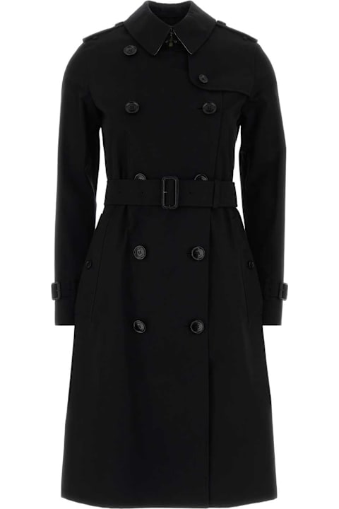 Homeware Burberry Black Gabardine Trench Coat