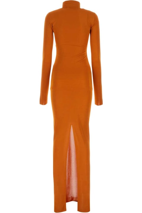 Saint Laurent for Women Saint Laurent Copper Viscose Long Dress