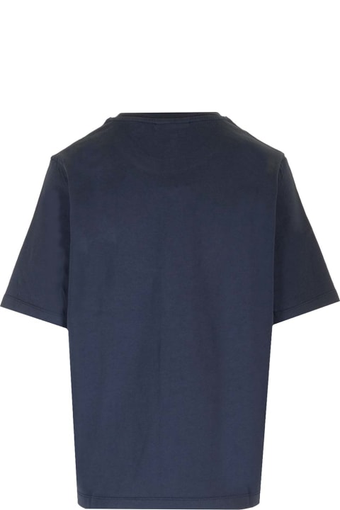 Maison Kitsuné Topwear for Women Maison Kitsuné Blue T-shirt With Speedy Fox Patch