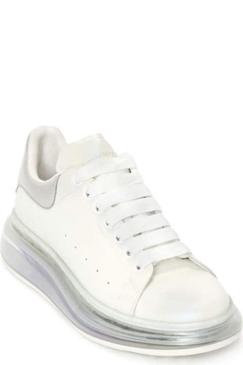 Shoes Sale for Men Alexander McQueen Leather Sneakers With Silver Heel