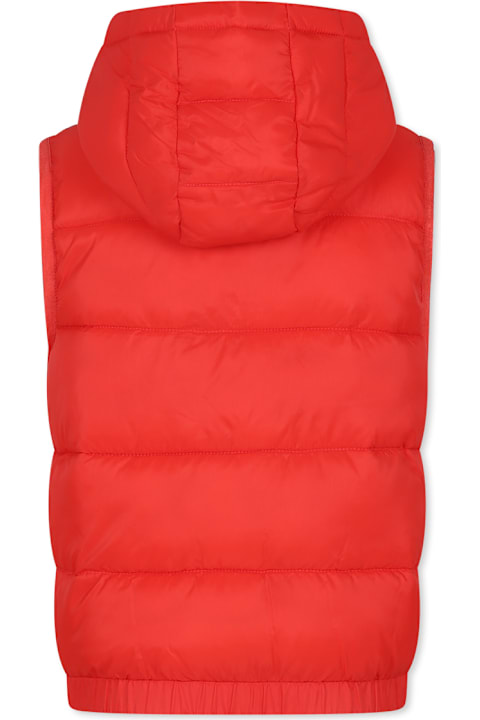 Homeware Moschino Red Vest For Boy With Teddy Bear