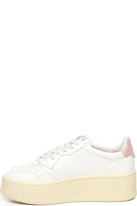 أدوات منزلية Autry Medalist Logo Embroidered Platform Sneakers