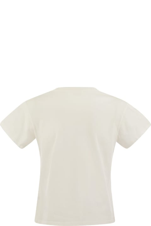 MC2 Saint Barth for Women MC2 Saint Barth Emilie - T-shirt With Embroidery On Chest T-Shirt