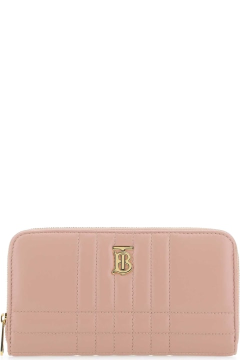 ウィメンズ新着アイテム Burberry Pink Nappa Leather Lola Wallet