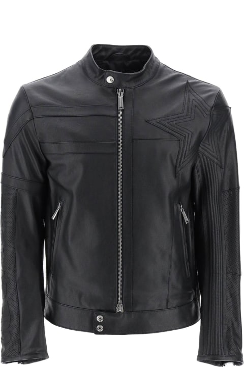 Dsquared2 Coats & Jackets for Men Dsquared2 Leather Biker Jacket