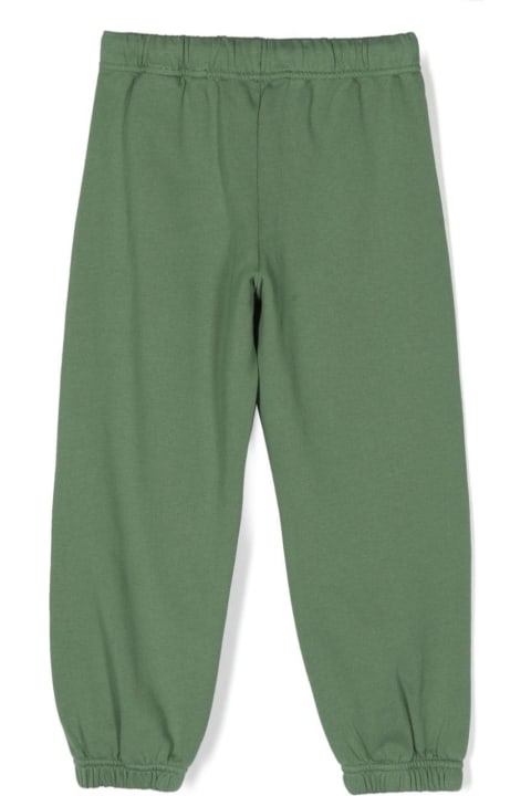 Bottoms for Boys Palm Angels Green Joggers With Logo