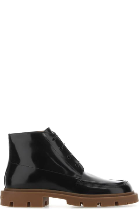 Shoes for Men Maison Margiela Black Leather Ankle Boots