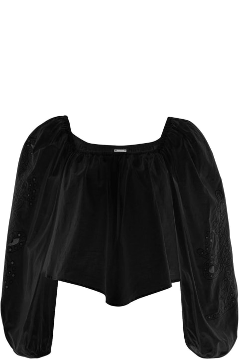 Topwear for Women Pinko Off-shoulder Cropped Blouse