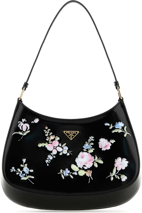 Totes for Women Prada Black Leather Cleo Shoulder Bag